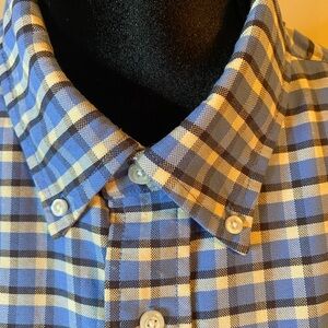 Daniel Cremieux Lightweight Oxford Button Down Checkered Long-Sleeved Shirt (XL)